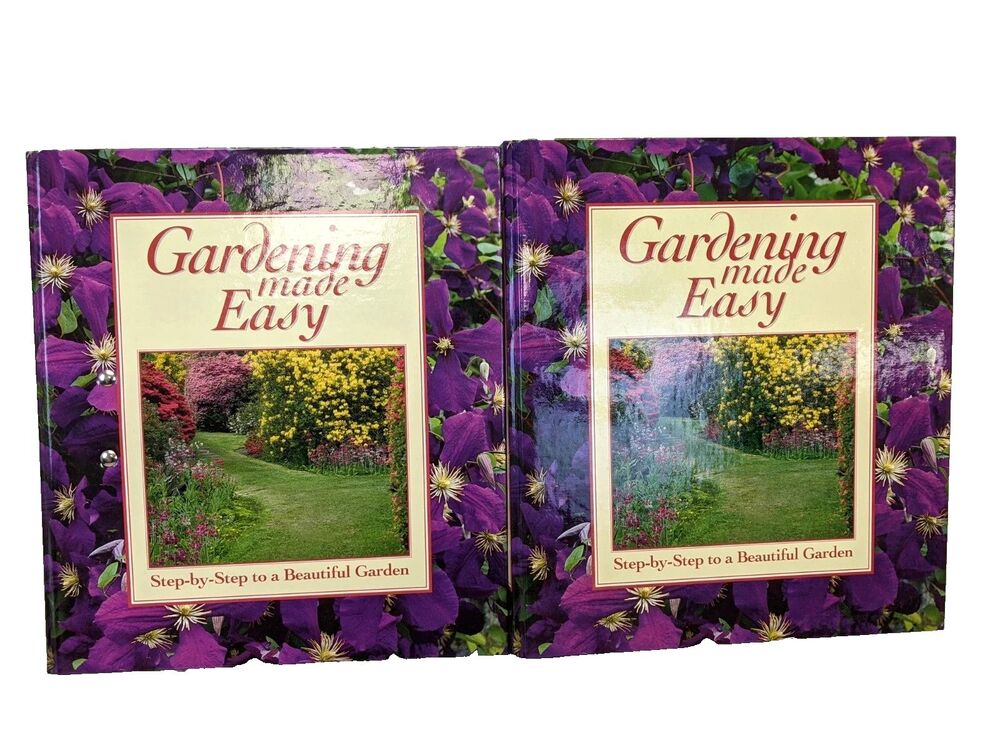 Gardening Made Easy Hardcover Book Set - Purple Floral Covers